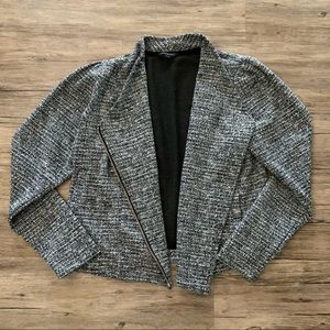 Banana republic grey black diagonal zipper jacket